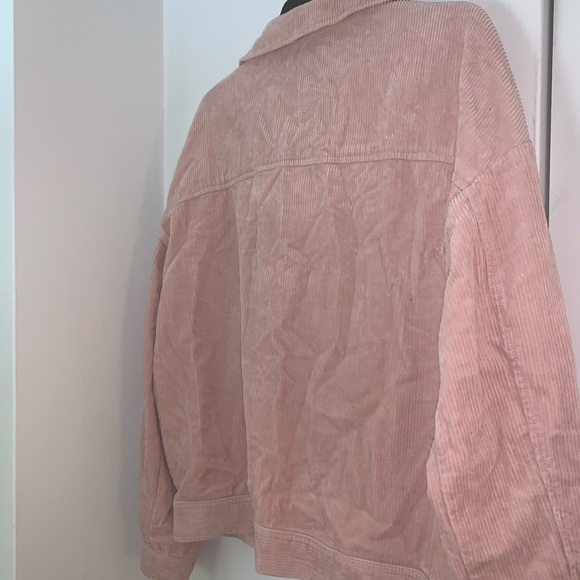 Light Pink Corduroy Trucker Jacket - Picture 4 of 10